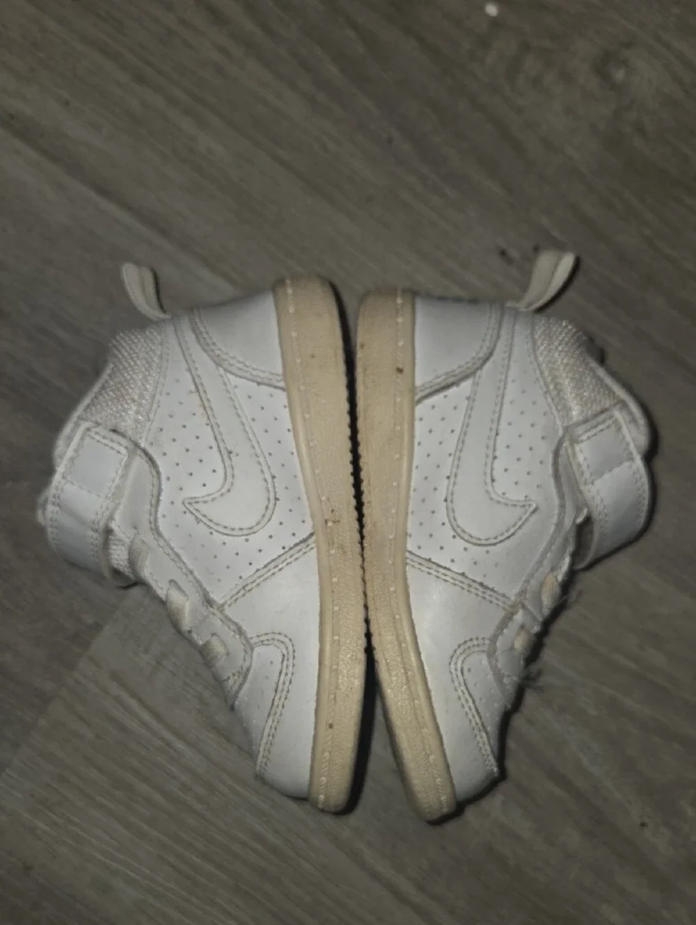 Nike Kids White and Off-White High-Top Sneakers
